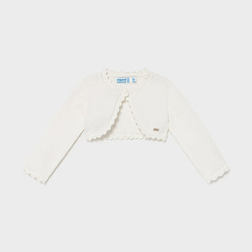 Sweter Bolerko Dla Dziewczynki Mayoral 306-37 Kremowy